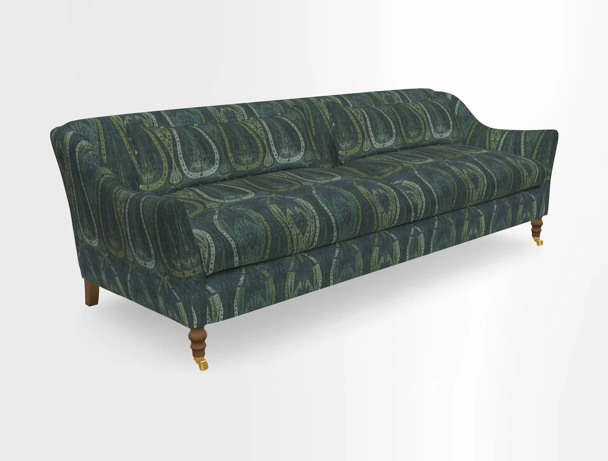 Cromer 3 Seater Sofa in RHS Botanicals Henry Moon Lions Tail Terracotta
