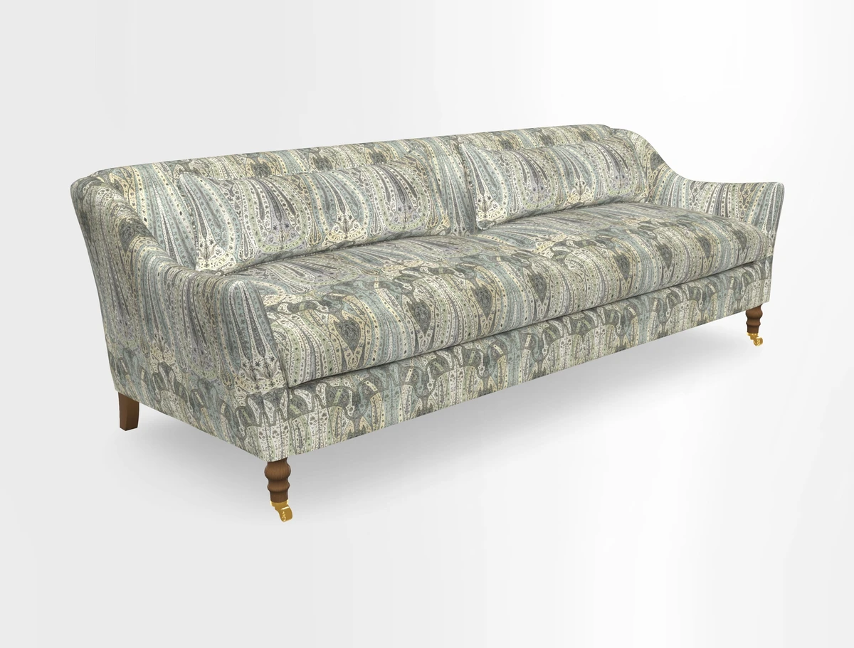 Cromer 3 Seater Sofa in RHS Botanicals Henry Moon Lions Tail Terracotta