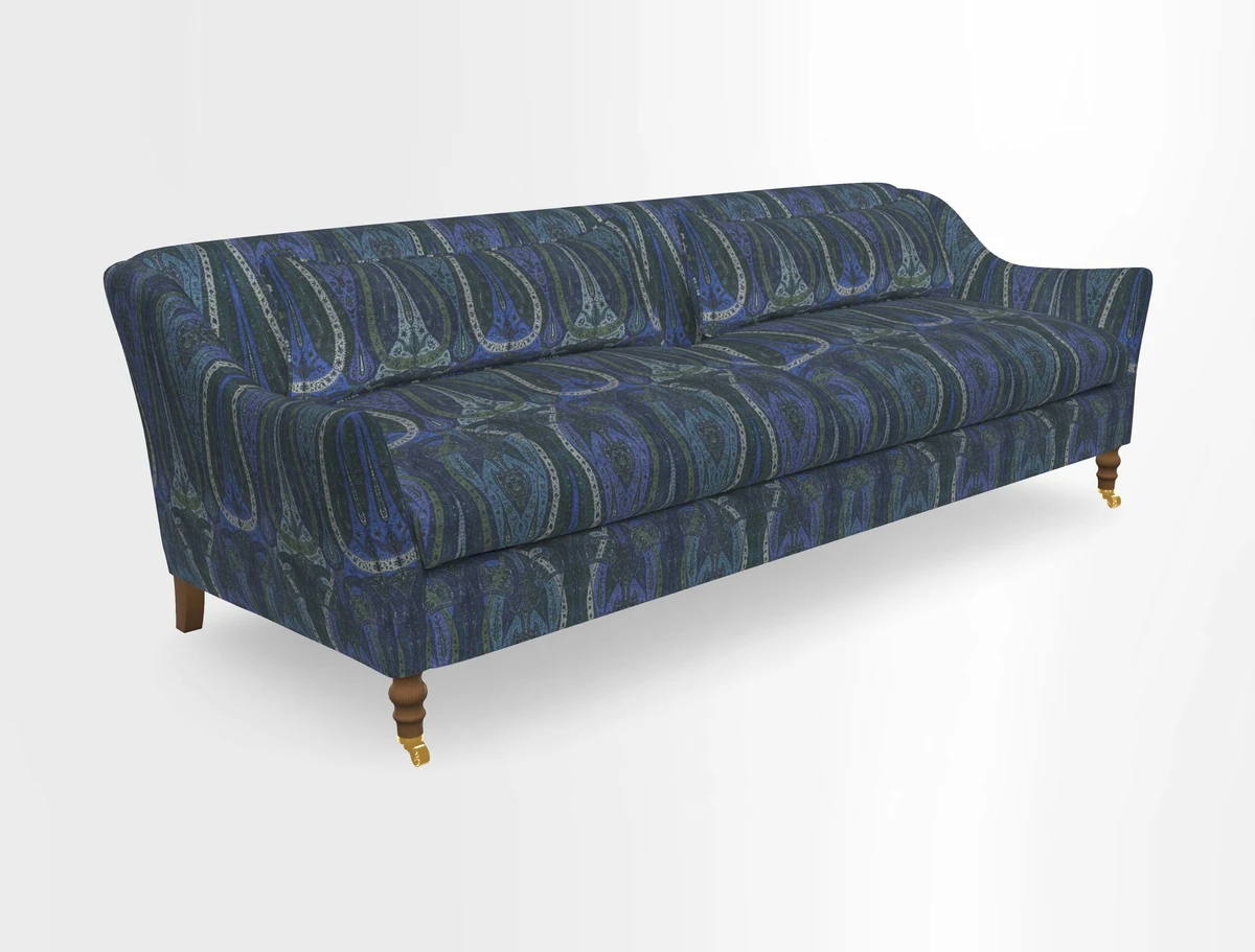 Cromer 3 Seater Sofa in RHS Botanicals Henry Moon Lions Tail Terracotta