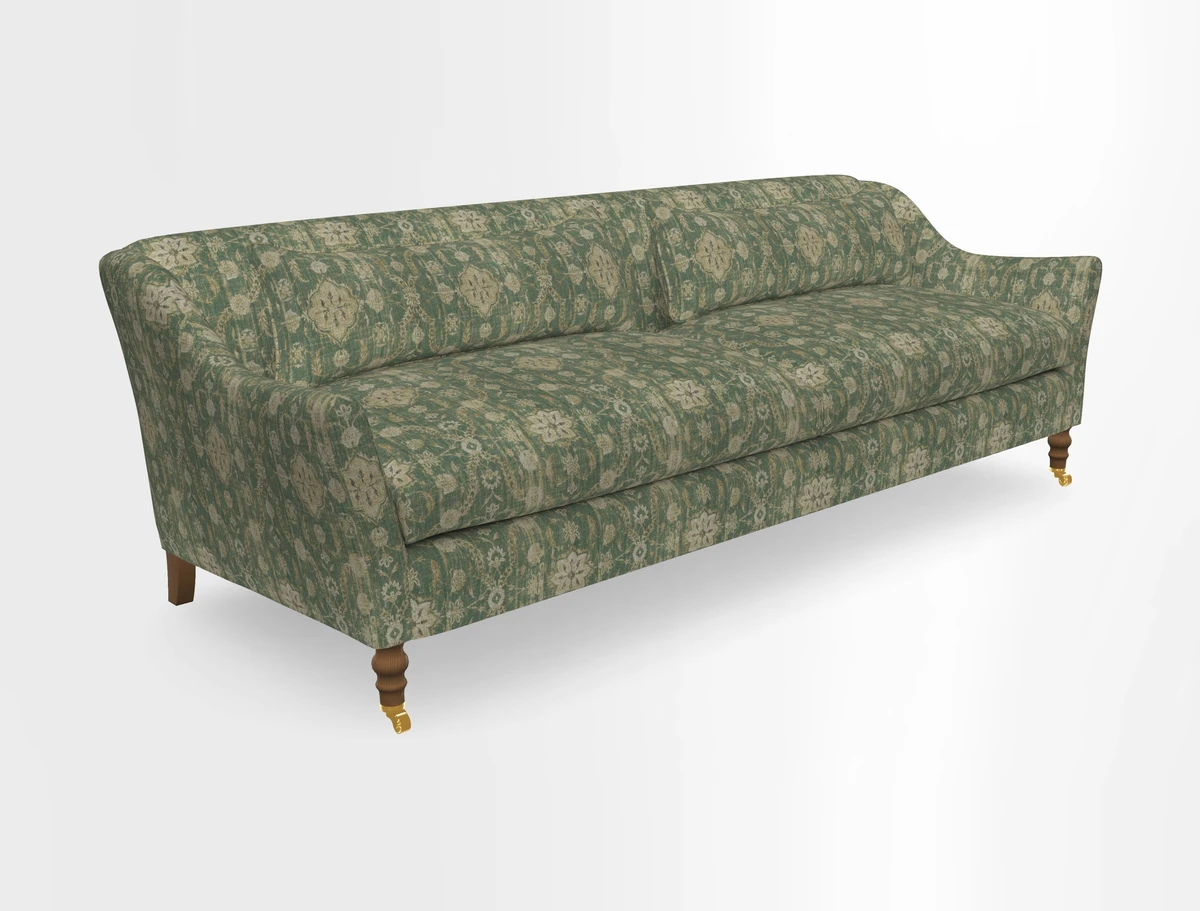 Cromer 3 Seater Sofa in RHS Botanicals Henry Moon Lions Tail Terracotta