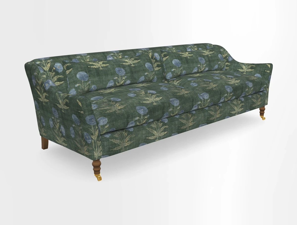 Cromer 3 Seater Sofa in RHS Botanicals Henry Moon Lions Tail Terracotta
