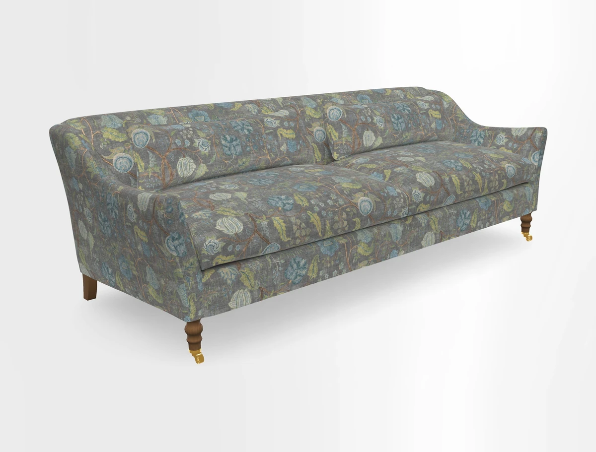 Cromer 3 Seater Sofa in RHS Botanicals Henry Moon Lions Tail Terracotta