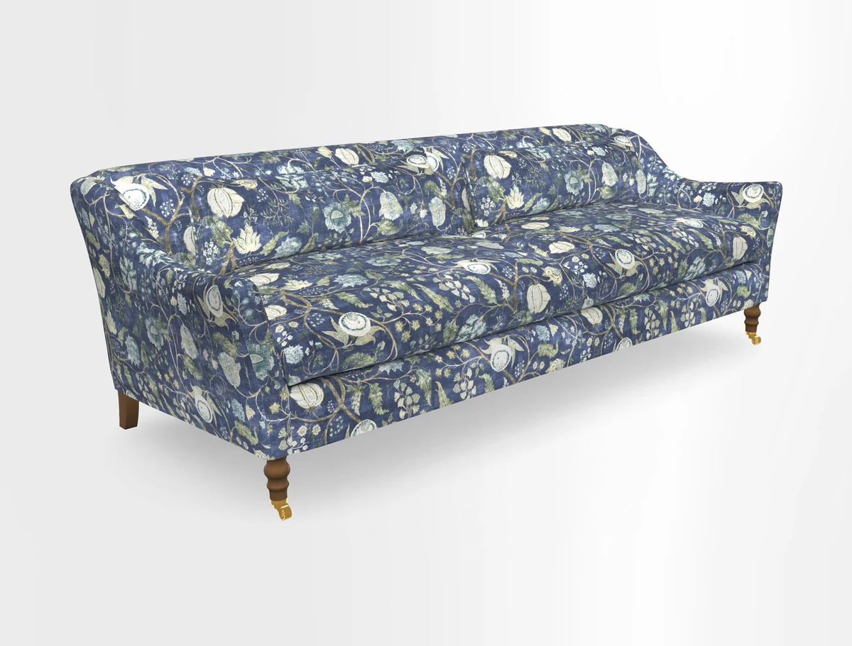 Cromer 3 Seater Sofa in RHS Botanicals Henry Moon Lions Tail Terracotta