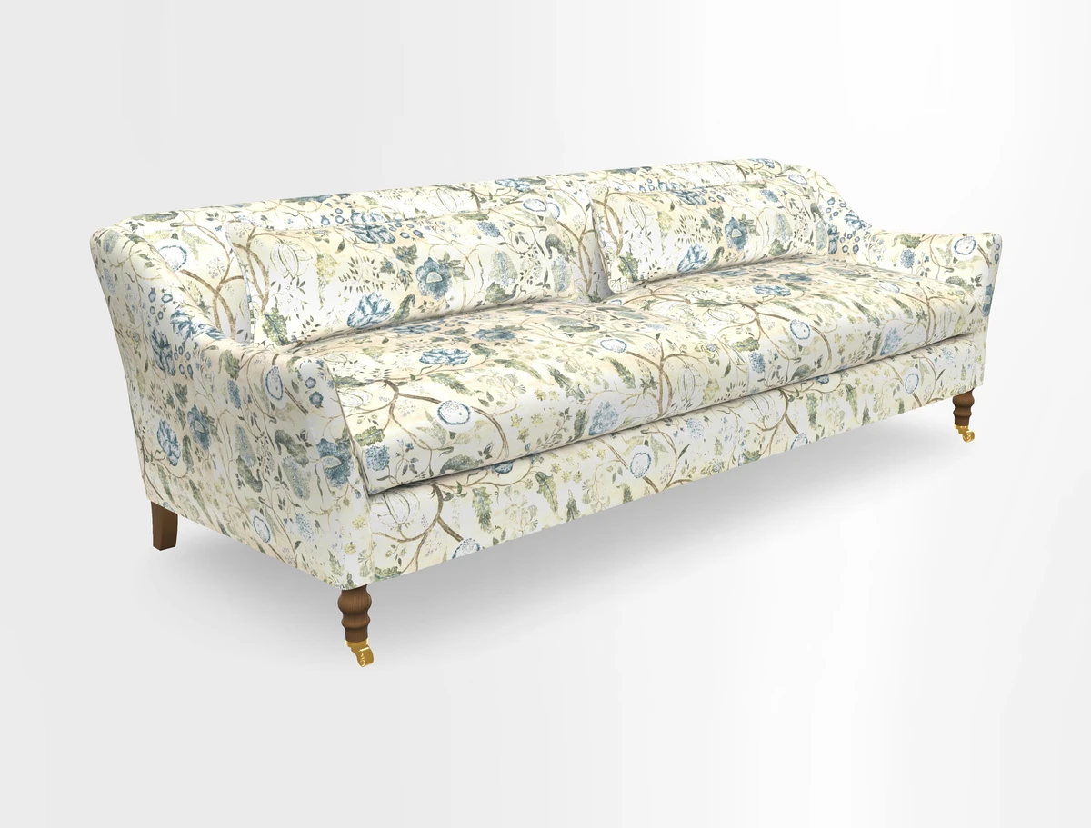 Cromer 3 Seater Sofa in RHS Botanicals Henry Moon Lions Tail Terracotta