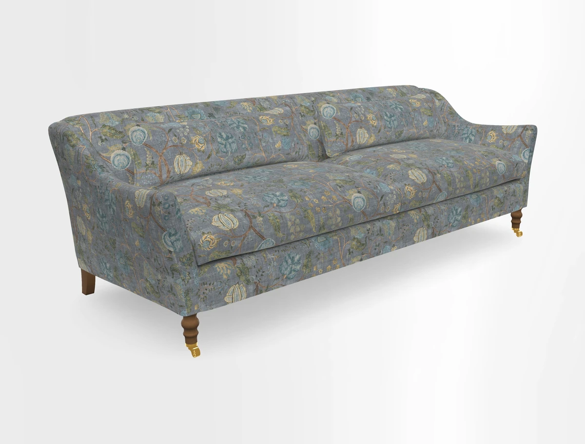 Cromer 3 Seater Sofa in RHS Botanicals Henry Moon Lions Tail Terracotta