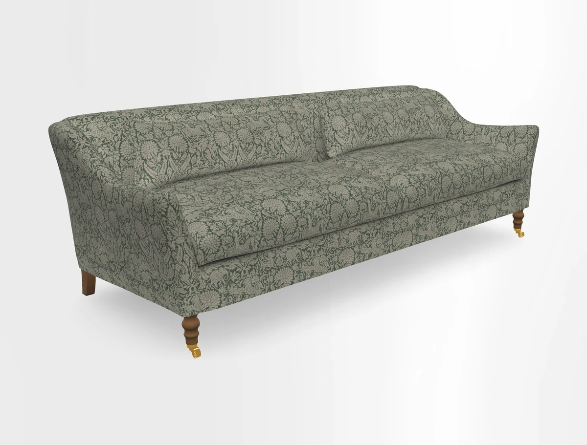 Cromer 3 Seater Sofa in RHS Botanicals Henry Moon Lions Tail Terracotta