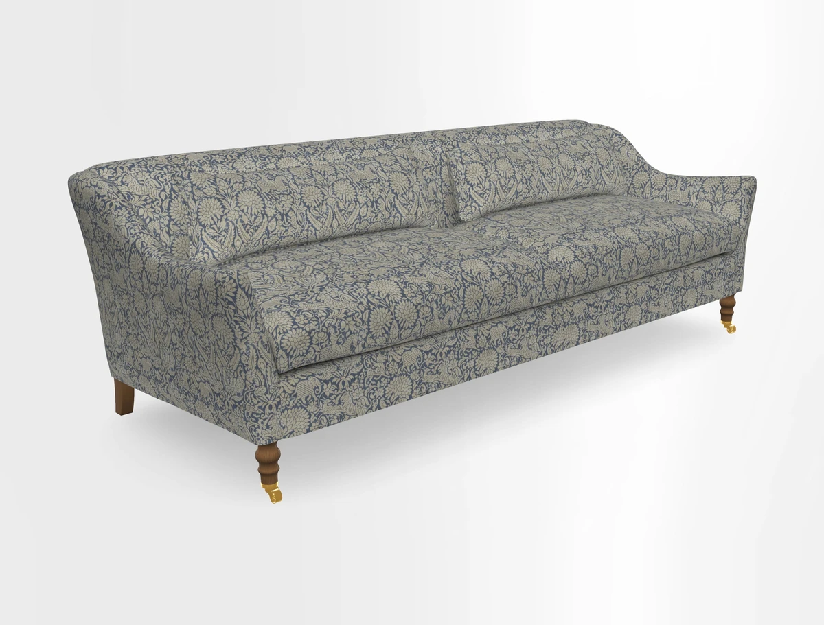 Cromer 3 Seater Sofa in RHS Botanicals Henry Moon Lions Tail Terracotta