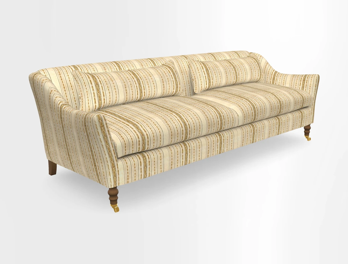 Cromer 3 Seater Sofa in RHS Botanicals Henry Moon Lions Tail Terracotta