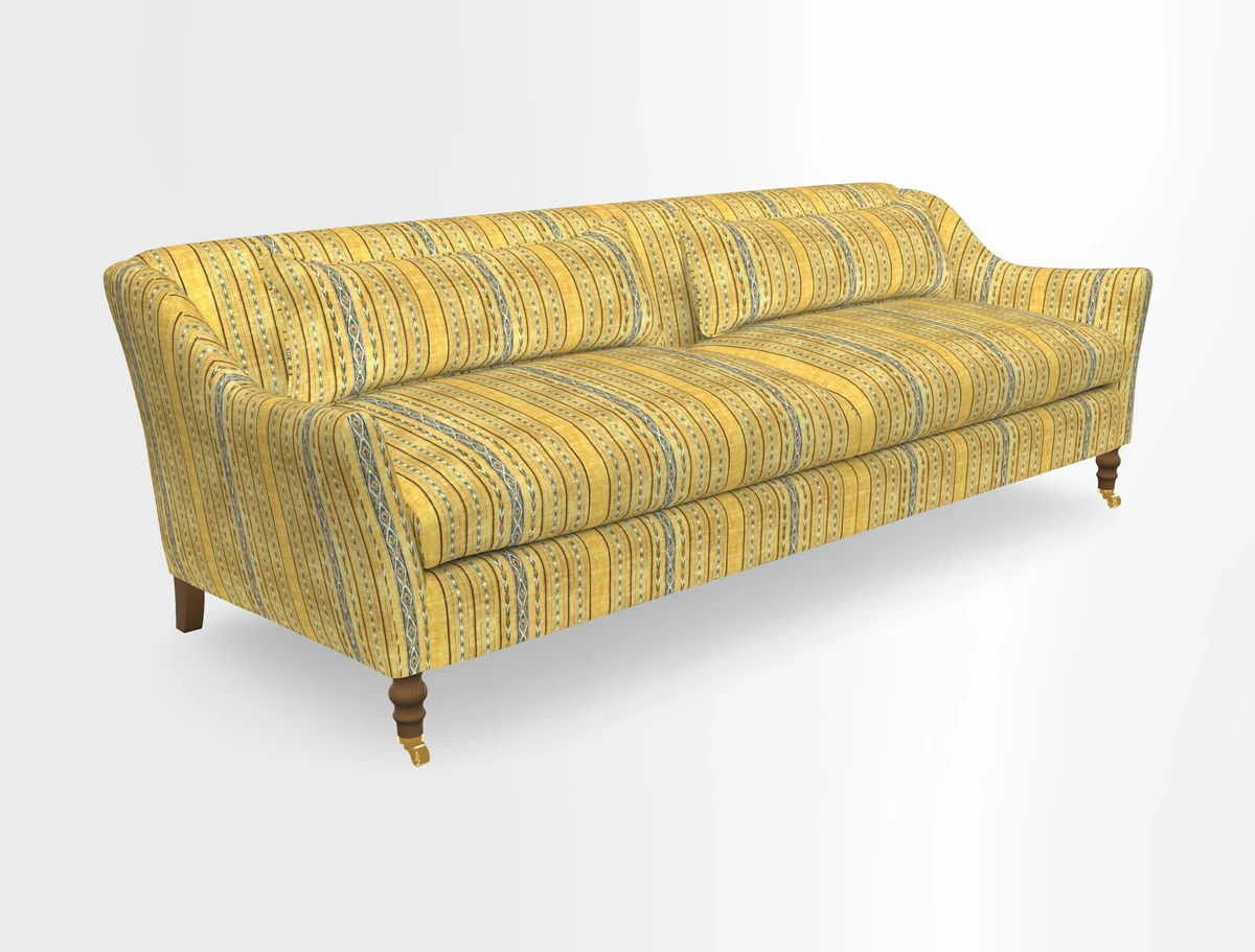 Cromer 3 Seater Sofa in RHS Botanicals Henry Moon Lions Tail Terracotta