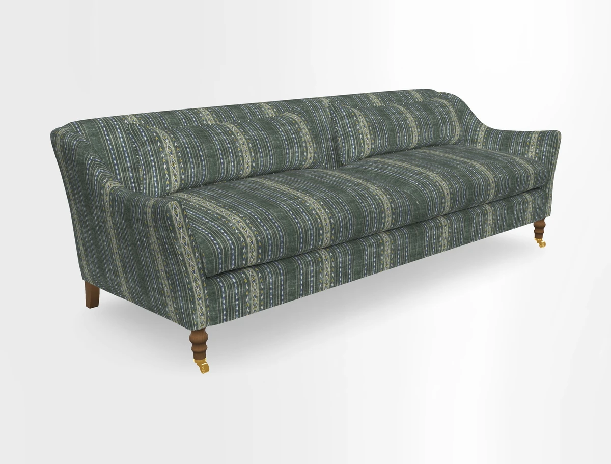 Cromer 3 Seater Sofa in RHS Botanicals Henry Moon Lions Tail Terracotta