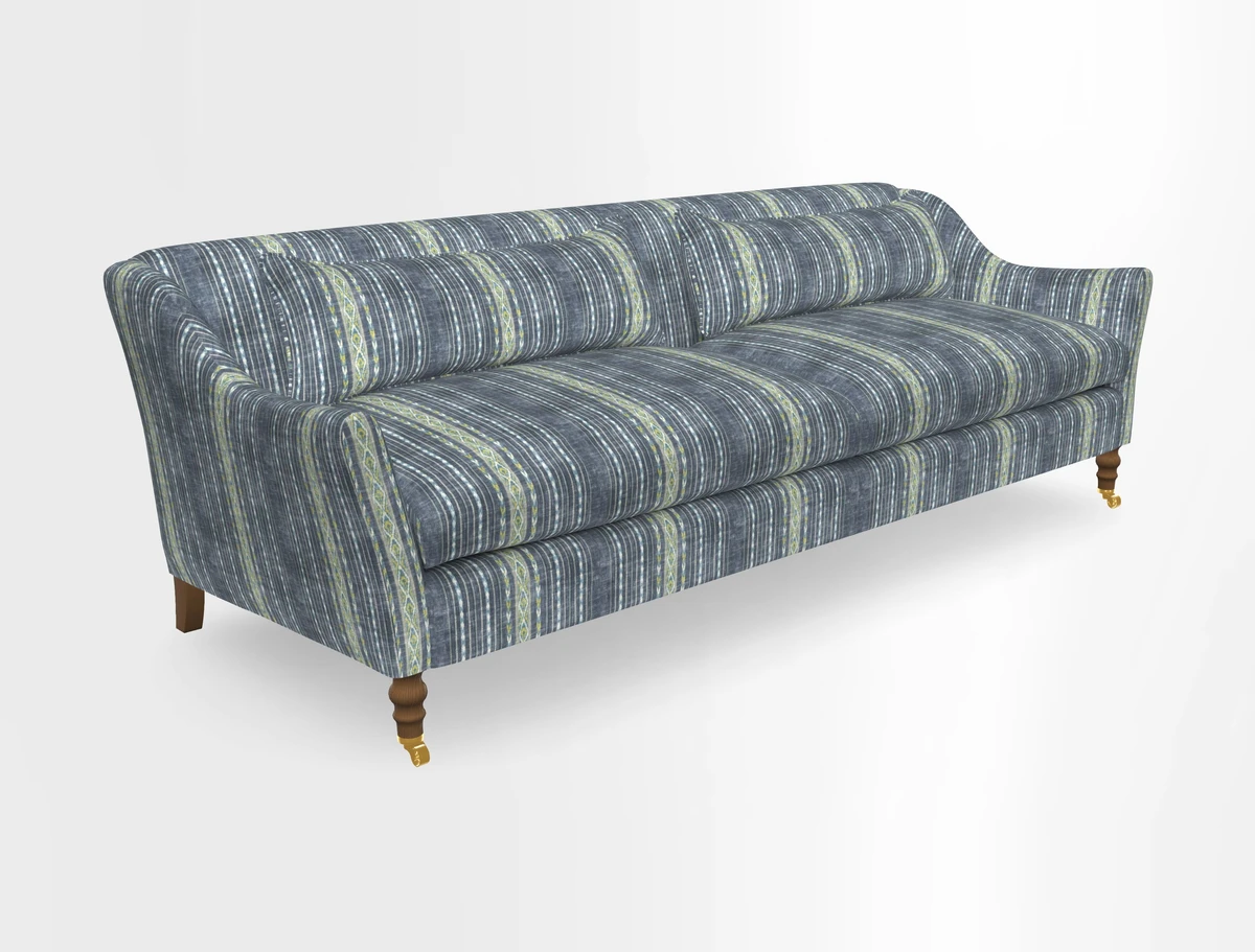 Cromer 3 Seater Sofa in RHS Botanicals Henry Moon Lions Tail Terracotta