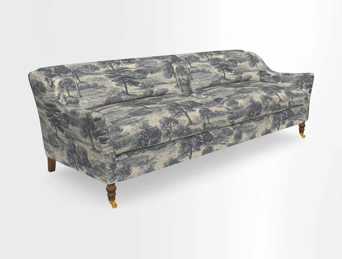 Cromer 3 Seater Sofa in RHS Botanicals Henry Moon Lions Tail Terracotta