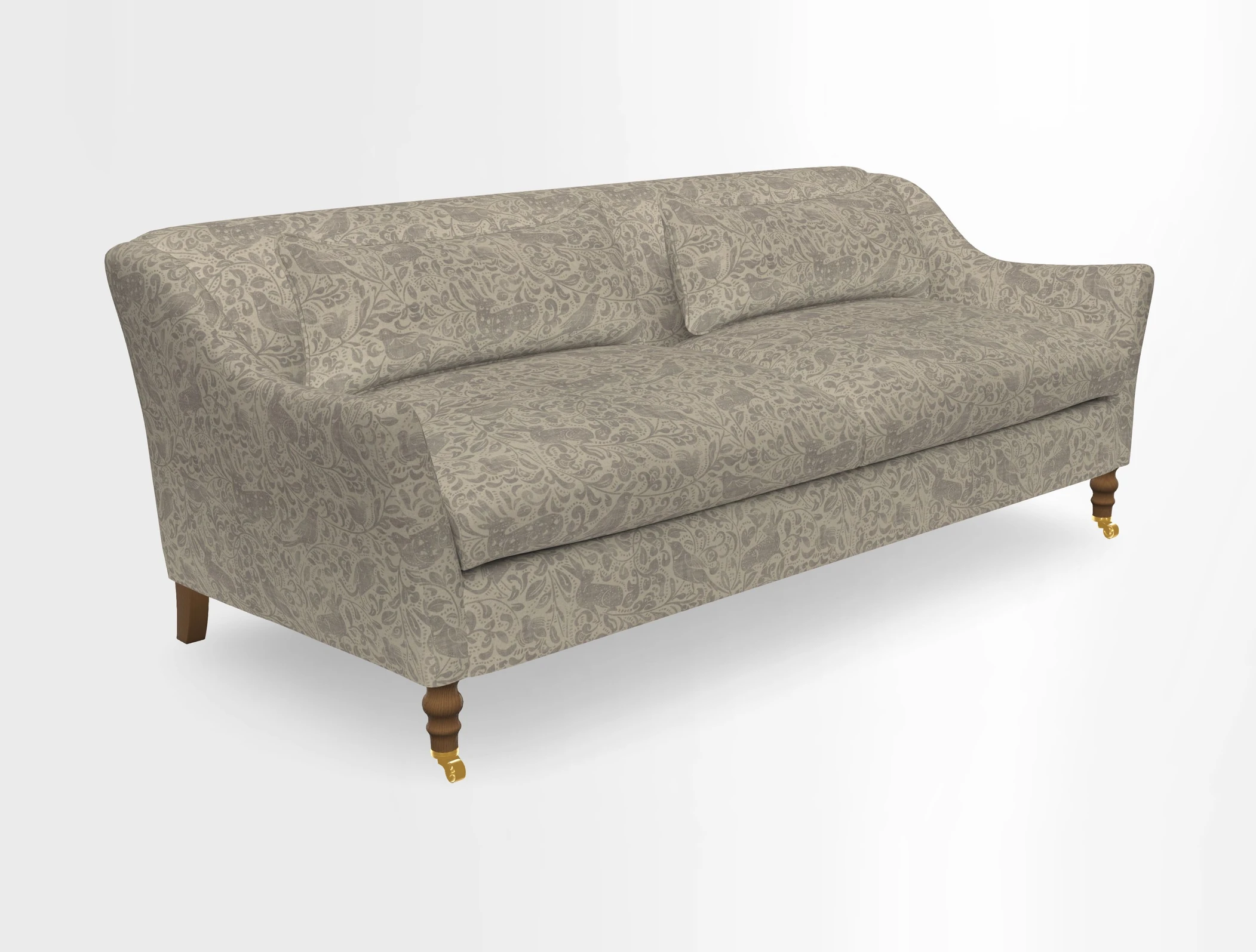 Cromer 3 Seater Sofa in RHS Botanicals Henry Moon Lions Tail Terracotta