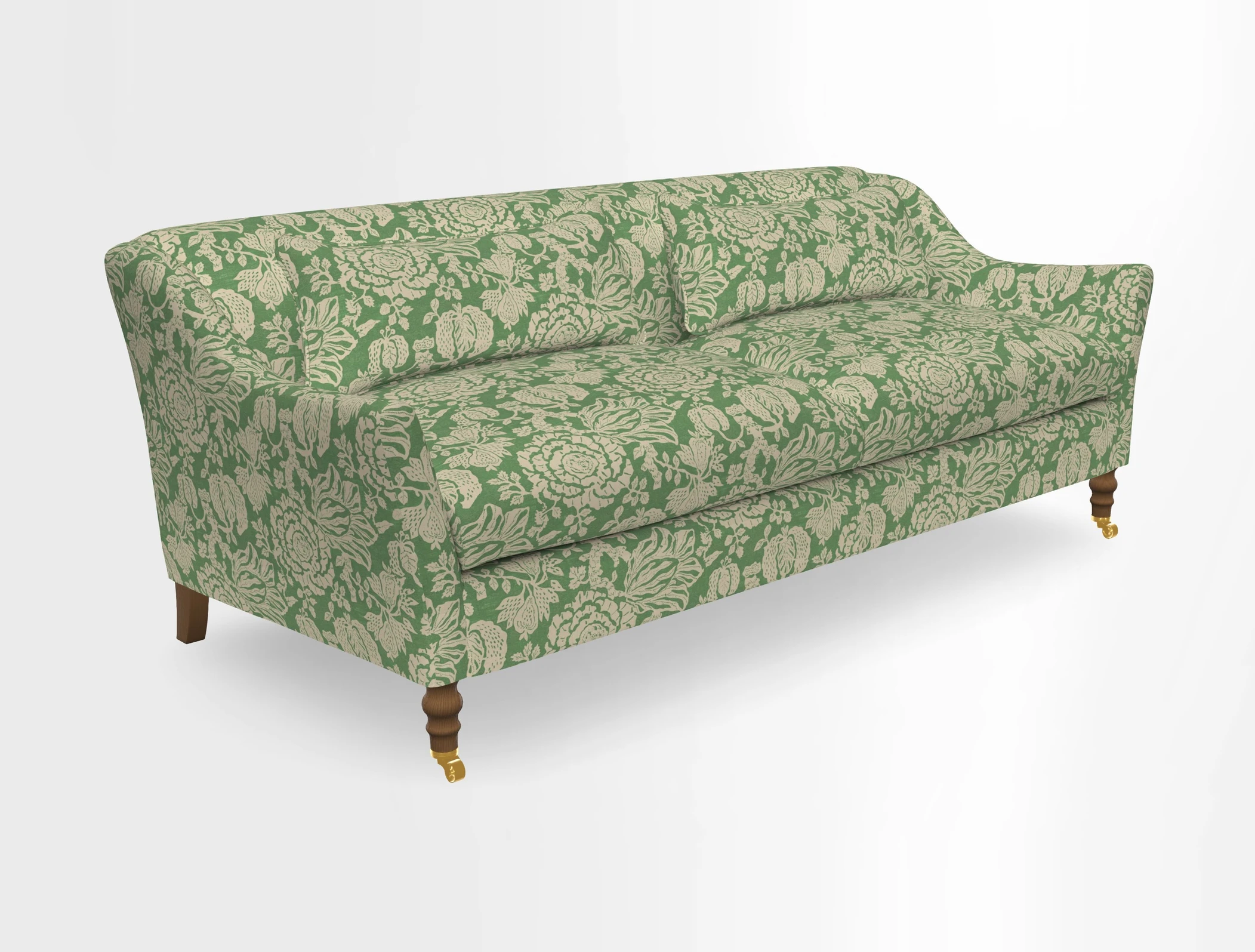 Cromer 3 Seater Sofa in RHS Botanicals Henry Moon Lions Tail Terracotta