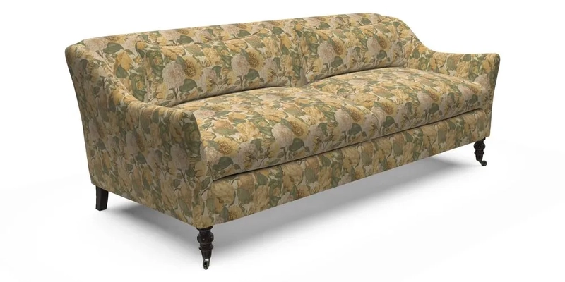 Cromer 3 Seater Sofa in RHS Botanicals Henry Moon Lions Tail Terracotta