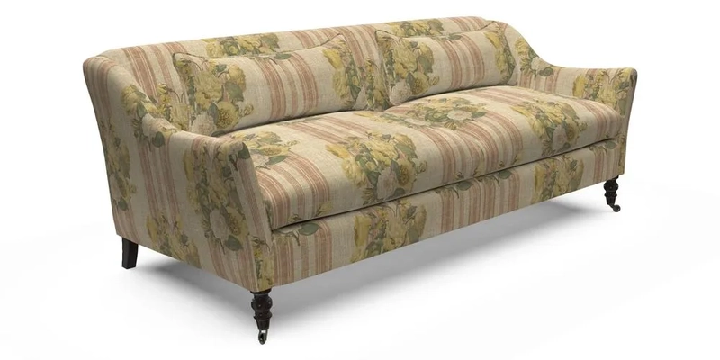 Cromer 3 Seater Sofa in RHS Botanicals Henry Moon Lions Tail Terracotta