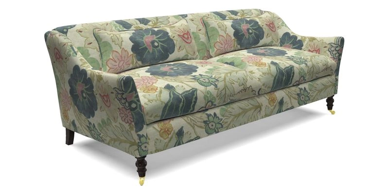 Cromer 3 Seater Sofa in RHS Botanicals Henry Moon Lions Tail Terracotta