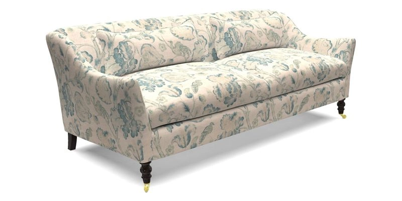 Cromer 3 Seater Sofa in RHS Botanicals Henry Moon Lions Tail Terracotta