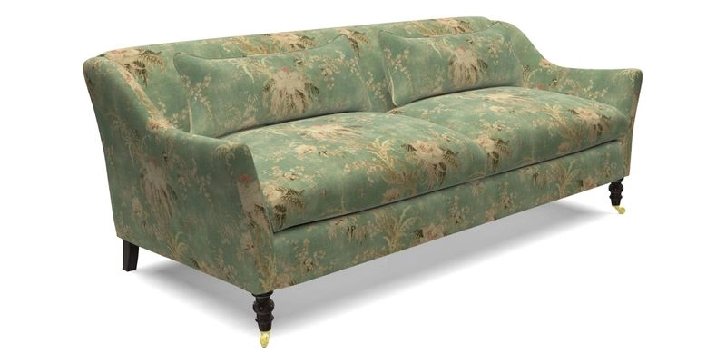 Cromer 3 Seater Sofa in RHS Botanicals Henry Moon Lions Tail Terracotta
