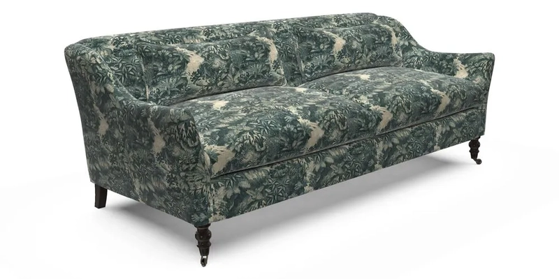 Cromer 3 Seater Sofa in RHS Botanicals Henry Moon Lions Tail Terracotta