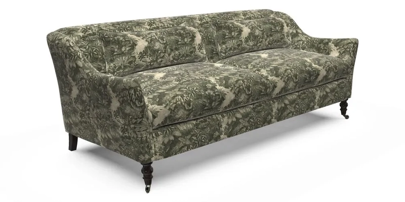 Cromer 3 Seater Sofa in RHS Botanicals Henry Moon Lions Tail Terracotta