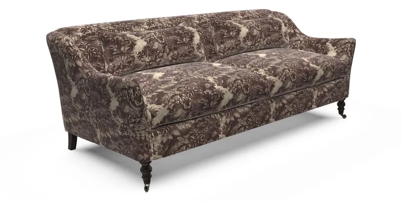 Cromer 3 Seater Sofa in RHS Botanicals Henry Moon Lions Tail Terracotta