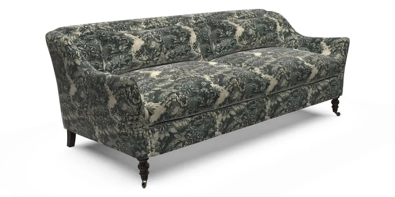 Cromer 3 Seater Sofa in RHS Botanicals Henry Moon Lions Tail Terracotta