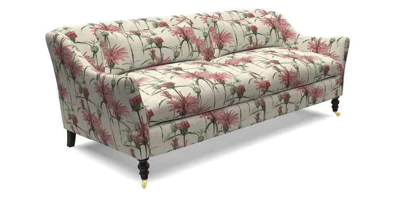 Cromer 3 Seater Sofa in RHS Botanicals Henry Moon Lions Tail Terracotta