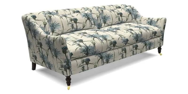 Cromer 3 Seater Sofa in RHS Botanicals Henry Moon Lions Tail Terracotta