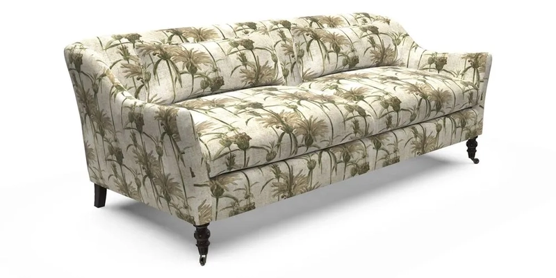 Cromer 3 Seater Sofa in RHS Botanicals Henry Moon Lions Tail Terracotta