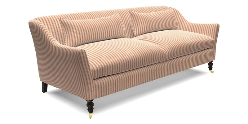 Cromer 3 Seater Sofa in RHS Botanicals Henry Moon Lions Tail Terracotta