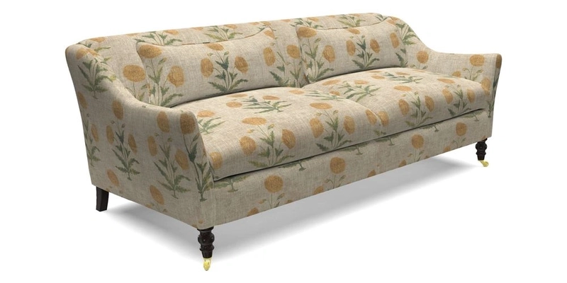 Cromer 3 Seater Sofa in RHS Botanicals Henry Moon Lions Tail Terracotta