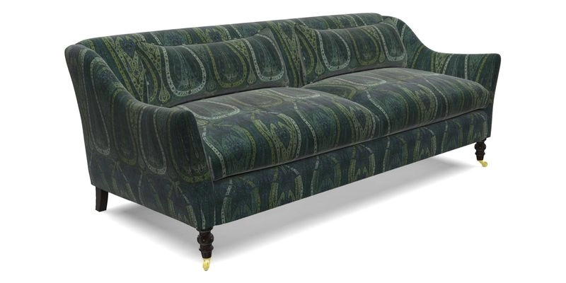 Cromer 3 Seater Sofa in RHS Botanicals Henry Moon Lions Tail Terracotta
