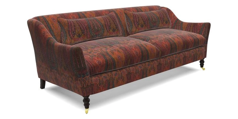 Cromer 3 Seater Sofa in RHS Botanicals Henry Moon Lions Tail Terracotta