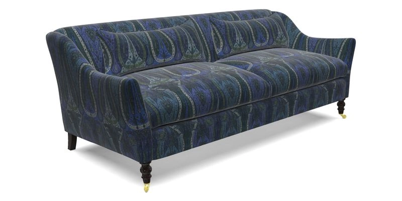 Cromer 3 Seater Sofa in RHS Botanicals Henry Moon Lions Tail Terracotta