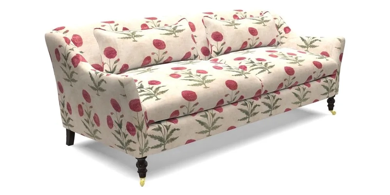 Cromer 3 Seater Sofa in RHS Botanicals Henry Moon Lions Tail Terracotta