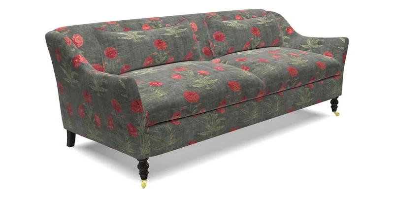 Cromer 3 Seater Sofa in RHS Botanicals Henry Moon Lions Tail Terracotta