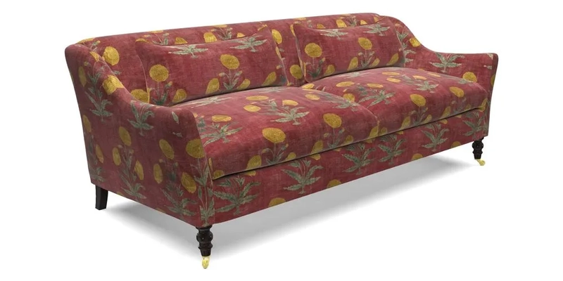 Cromer 3 Seater Sofa in RHS Botanicals Henry Moon Lions Tail Terracotta