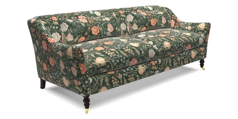 Cromer 3 Seater Sofa in RHS Botanicals Henry Moon Lions Tail Terracotta