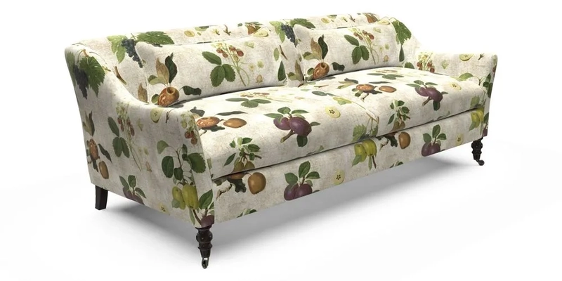 Cromer 3 Seater Sofa in RHS Botanicals Henry Moon Lions Tail Terracotta