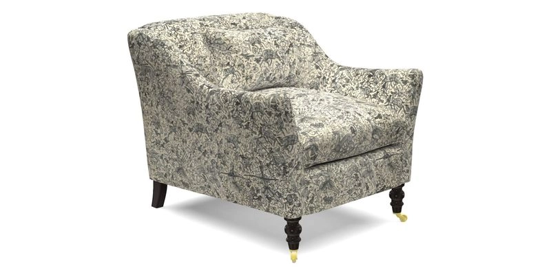 Cromer Chair in with valance in Sussex Parquet Ink