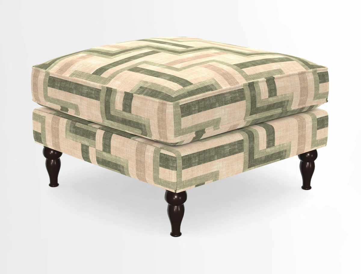 Cooksbridge Standard Footstool in Two Tone Plain Biscuit