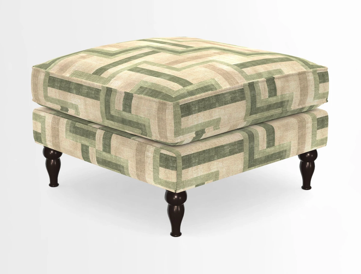 Cooksbridge Standard Footstool in Two Tone Plain Biscuit