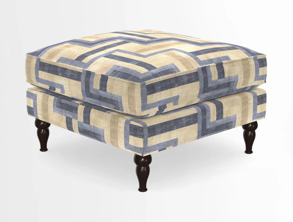 Cooksbridge Standard Footstool in Two Tone Plain Biscuit