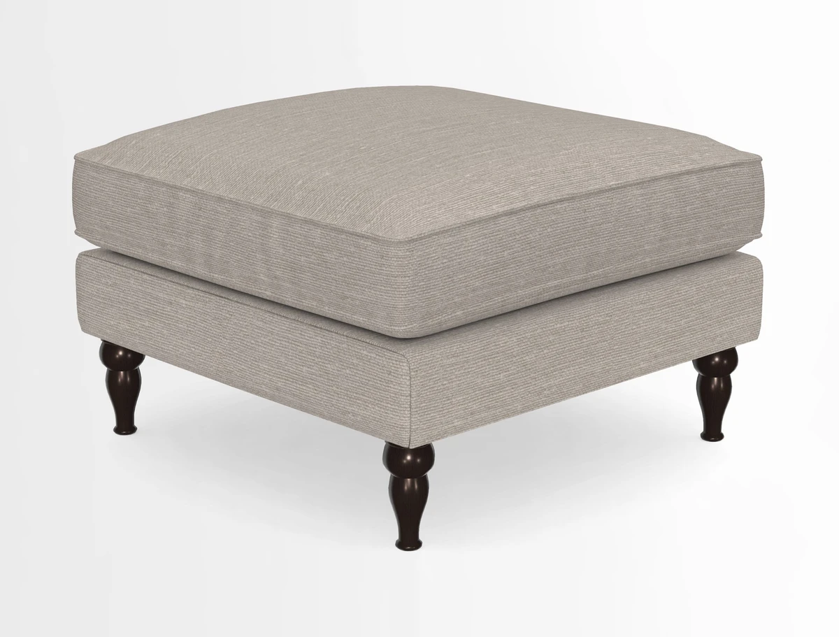 Cooksbridge Standard Footstool in Two Tone Plain Biscuit