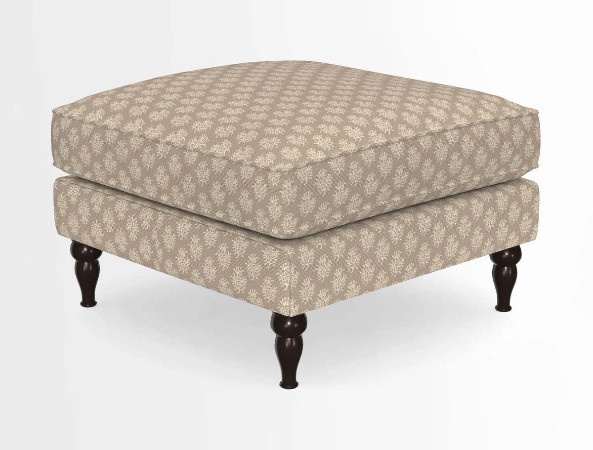 Cooksbridge Standard Footstool in Two Tone Plain Biscuit