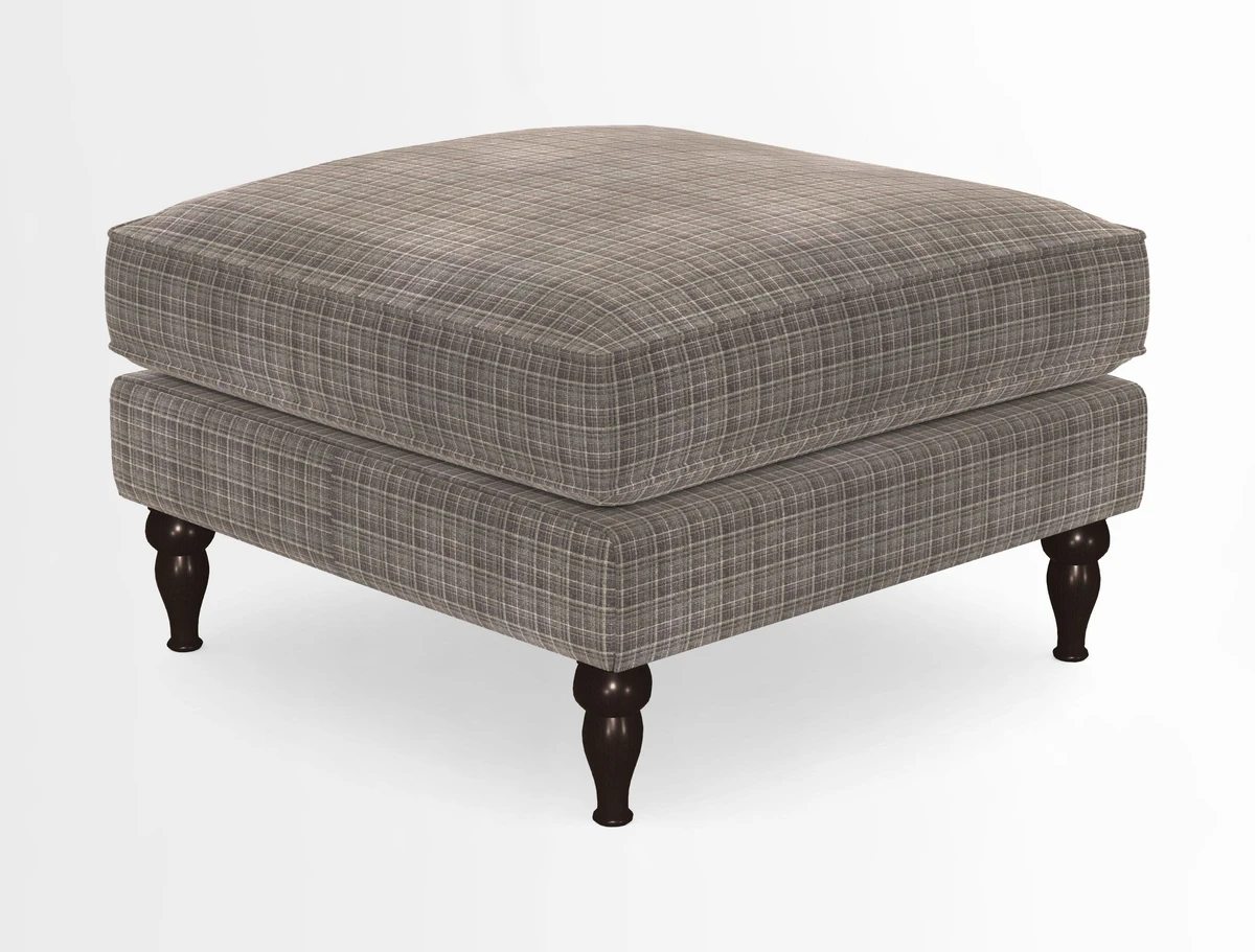 Cooksbridge Standard Footstool in Two Tone Plain Biscuit