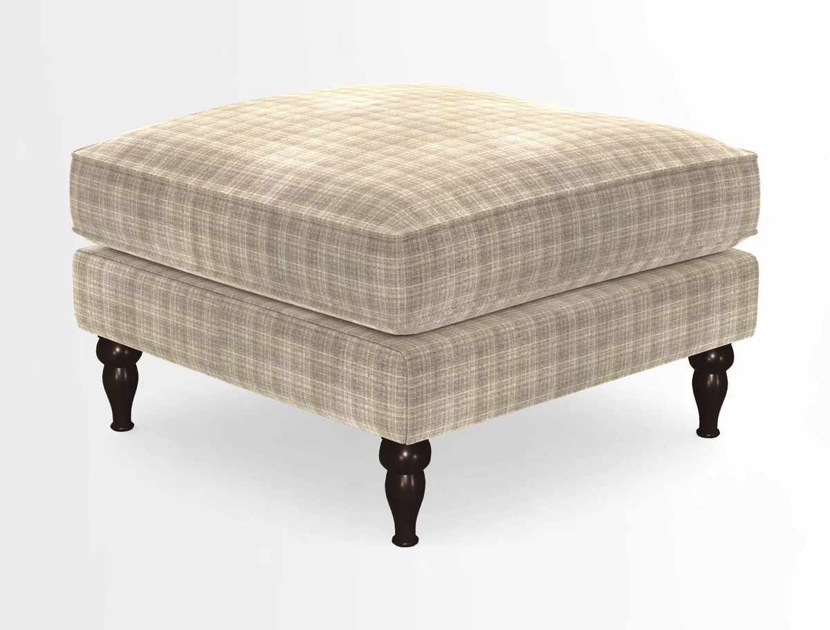Cooksbridge Standard Footstool in Two Tone Plain Biscuit