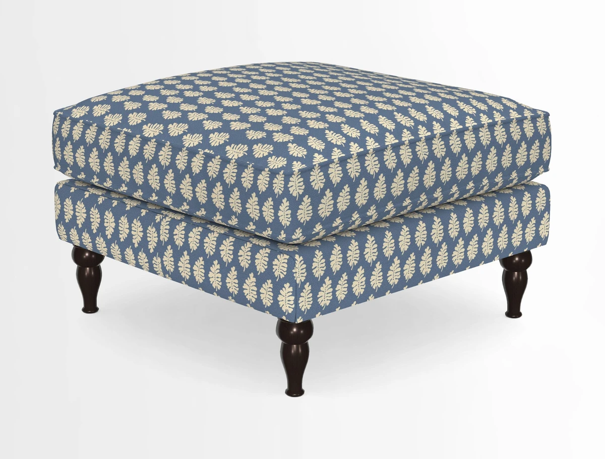 Cooksbridge Standard Footstool in Two Tone Plain Biscuit