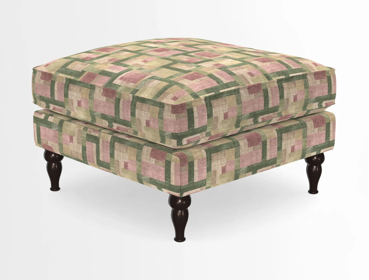 Cooksbridge Standard Footstool in Two Tone Plain Biscuit